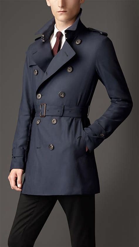 burberry navy trench coat men's.